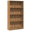 vidaXL Knjižna omara hrast 80x24x143 cm inženirski les