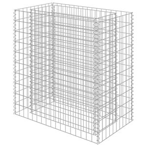 vidaXL Visoka greda gabion pocinkano jeklo 90x50x100 cm