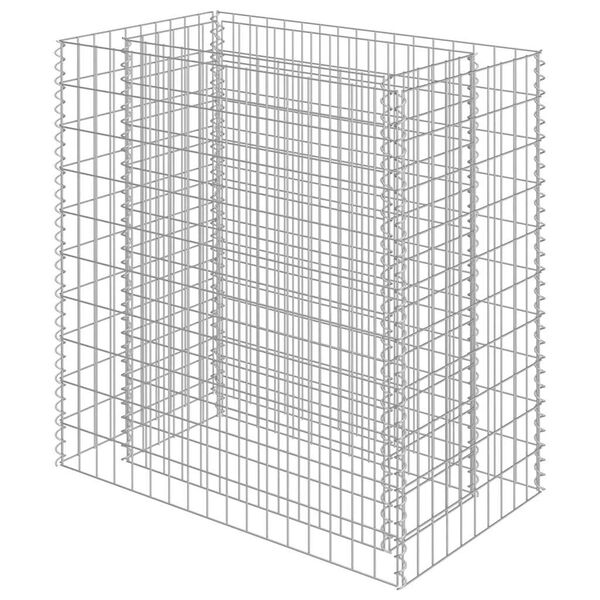 vidaXL Visoka greda gabion pocinkano jeklo 90x50x100 cm