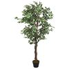 vidaXL Umeten fikus 630 listov 120 cm zelen