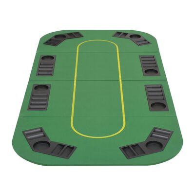 vidaXL Zložljivo poker namizje za 8 igralcev pravokotno zeleno