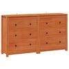 vidaXL Strani &scaron;al 2 kos Voskan Rjava 140 x 35 x 80 cm Masivna borovina