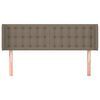 vidaXL Vzglavje z u&scaron;esi taupe 147x16x78/88 cm blago