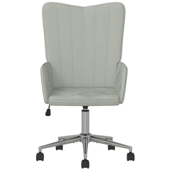 vidaXL Stol za spro&scaron;čanje svetlo siv žamet