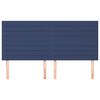 vidaXL Vzglavje postelje modro 180x5x118/128 cm blago