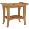 vidaXL Kopalni&scaron;ka mizica 50x35x45 cm trdna tikovina