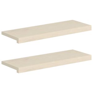 vidaXL Stopnice 2 kos 70 x 25 x 2 cm Bela Masivno hrastovo les