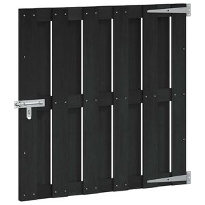 vidaXL Vrtna vrata 100 x 100 cm WPC in aluminij Črna