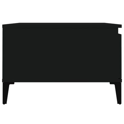 vidaXL Klubska mizica črna 55x55x36,5 cm inženirski les