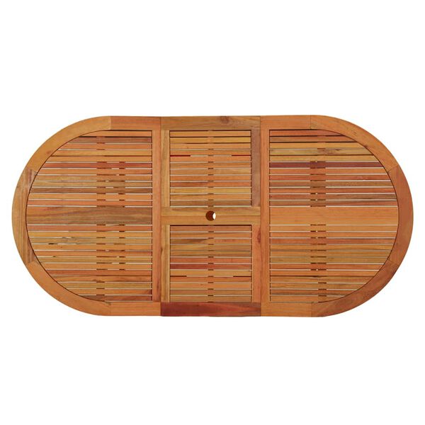 vidaXL Vrtna miza 200x100x75 cm trden les evkaliptusa