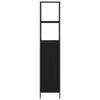 vidaXL Kopalni&scaron;ka omarica s policami črni hrast 36x35x165 cm