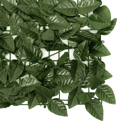 vidaXL Balkonsko platno s temno zelenim listjem 200x100 cm