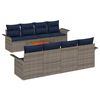 vidaXL Vrtna sedežna garnitura 9 kos Siva poli ratan