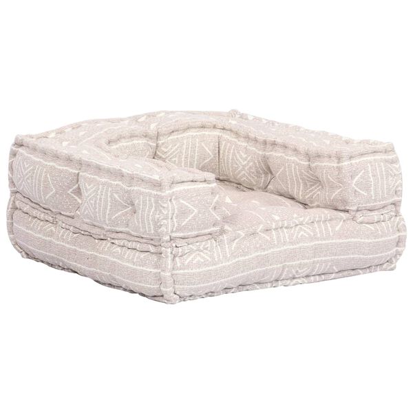 vidaXL Enosed modularni tabure bež blago