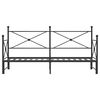 vidaXL Postelja z leži&scaron;čem brez vzmetnice črna 90x200 cm jeklo