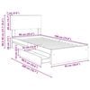 vidaXL Postelja s shranjevanjem Bela 90 x 190 cm Konstruiran les