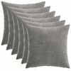vidaXL Prevleka za blazino 6 kos HEERLEN Temno siva 40 x 40 cm