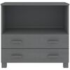 vidaXL Komoda HAMAR temno siva 85x35x80 cm trdna borovina