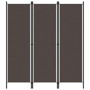 vidaXL Paravan 3-delni rjav 150x180 cm