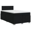 vidaXL Postelja boxspring z vzmetnico Črna 120 x 200 cm Blago