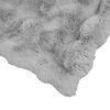 vidaXL Dežnik iz umetnega zajčjega krzna 4 pcs Siva 130 x 150 cm