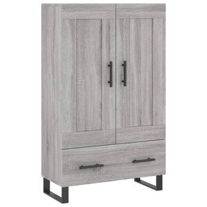 vidaXL Visoka omara siva sonoma 69,5x31x115 inženirski les