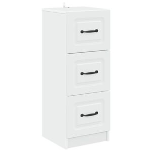 vidaXL Predalna omara Bela 33 x 34,5 x 87 cm Inženirski les