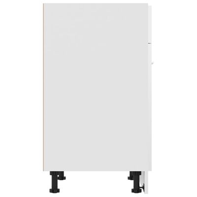 vidaXL Spodnja omarica s predalom visok sijaj bela 60x46x81,5 cm
