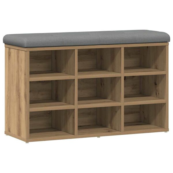 vidaXL Lavica za čevlje Artisan Oak 82x32x50 cm inženirski les
