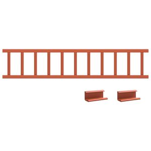 vidaXL Snežni varovalni sistem za strehe Rdeča 100 x 2,5 x 20 cm Jeklo