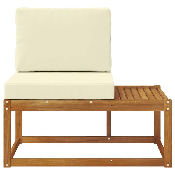 vidaXL Zunanji končni kavč Naravna 91 x 63 x 73 cm Masiven les akacije