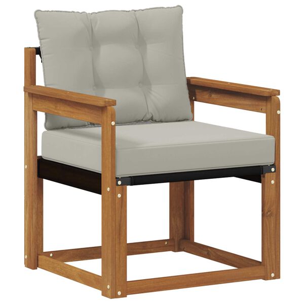 vidaXL Zunanja garnitura za sedenje Masivno akacijevo les in Textilene