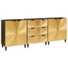 vidaXL Komplet stranske omare 3 kos 180 x 33 x 75 cm Masiven les manga