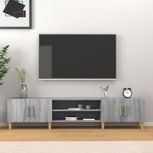 vidaXL TV omarica siva sonoma 180x31,5x40 cm inženirski les
