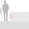 vidaXL Steber ograje. Siva 100 x 0,8 m (25 x 25 mm mreža) Jeklo in PVC