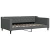vidaXL Raztegljiva postelja temno siva 100x190 cm blago