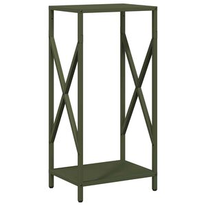 vidaXL Stojalo za drva Olive Green 34x25x70 cm Hladno valjano jeklo