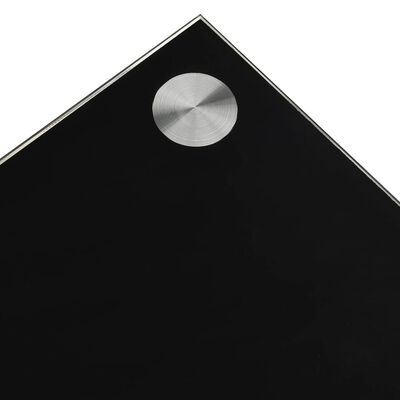 vidaXL Klubska mizica črna 110x43x60 cm kaljeno steklo