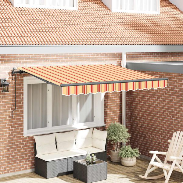 vidaXL Retraktilna tenda Rumena 350 x 200 cm blago