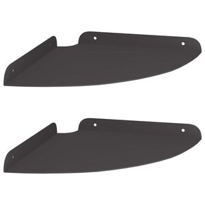 vidaXL Stenska polica s polico 2 pcs Črna 24 x 24 x 2 cm