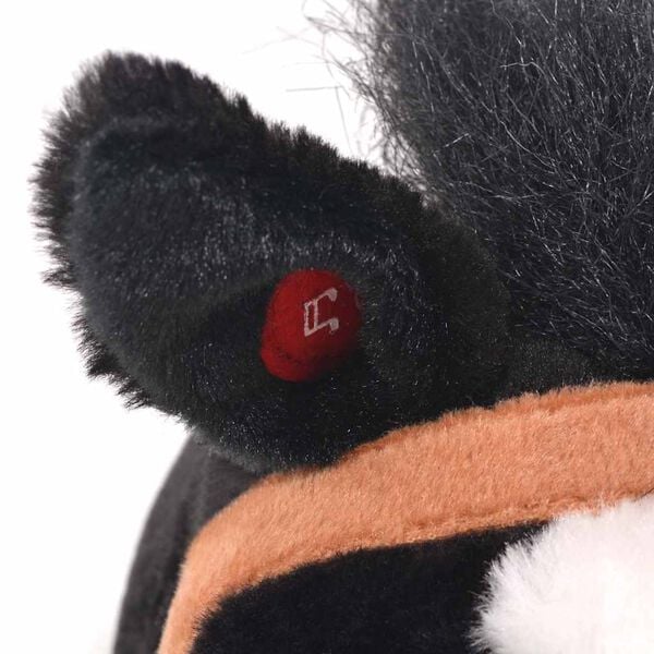 vidaXL Stoječi konj iz pli&scaron;a črne barve