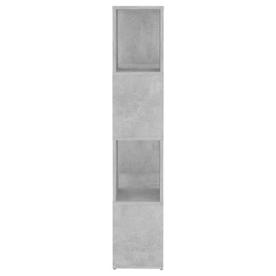 vidaXL Knjižna omara za razdelitev prostora beton. siva 60x24x124,5 cm