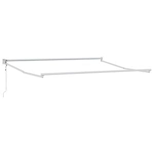 vidaXL Zložen okvir senčila Bela 300 x 250 cm Aluminij