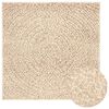 vidaXL Rug "ZIZUR" Bež 120x120 cm Juta videz Notranje in zunanje