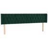 vidaXL Vzglavje z u&scaron;esi temno zeleno 203x16x78/88 cm žamet