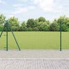 vidaXL Ograja s stebrom Zelena 1,2 x 10 m Jeklo
