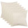 vidaXL Prevleka za blazino 6 kos HOUTEN Krem 80 x 80 cm Boucl&eacute;