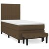 vidaXL Box spring postelja z vzmetnico temno rjava 80x200 cm blago