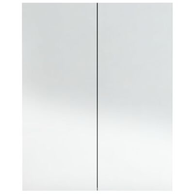 vidaXL Kopalniška omarica z ogledalom 60x15x75 cm MDF betonsko siva