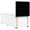 vidaXL Box spring postelja z vzmetnico bela 90x200 cm umetno usnje